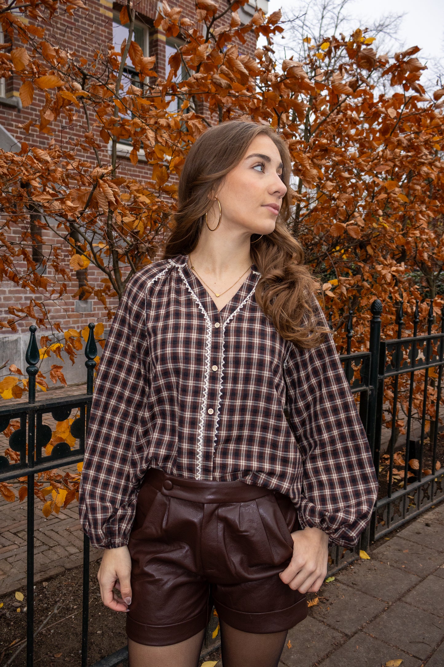 Checkered blouse